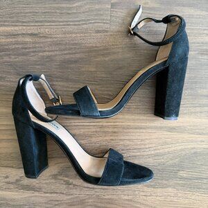 Steve Madden Black Suede Carrson Heels Size 9